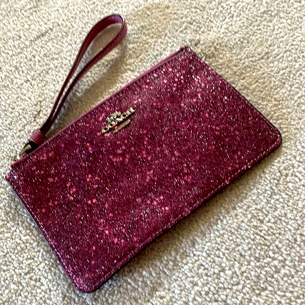 Coach Pink Glitter Wristlet